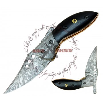 RAZORBACK VORTEX DAMASCUS STEEL BLACKSMITH FORGED KNIFE